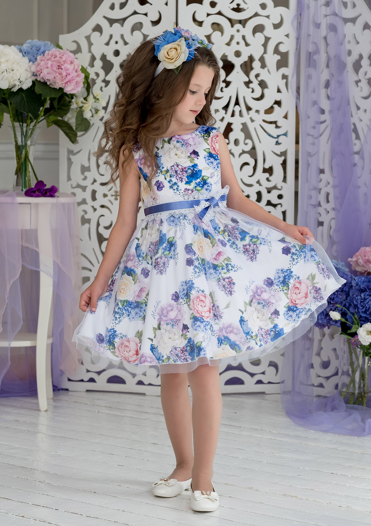 Детское платье с цветком